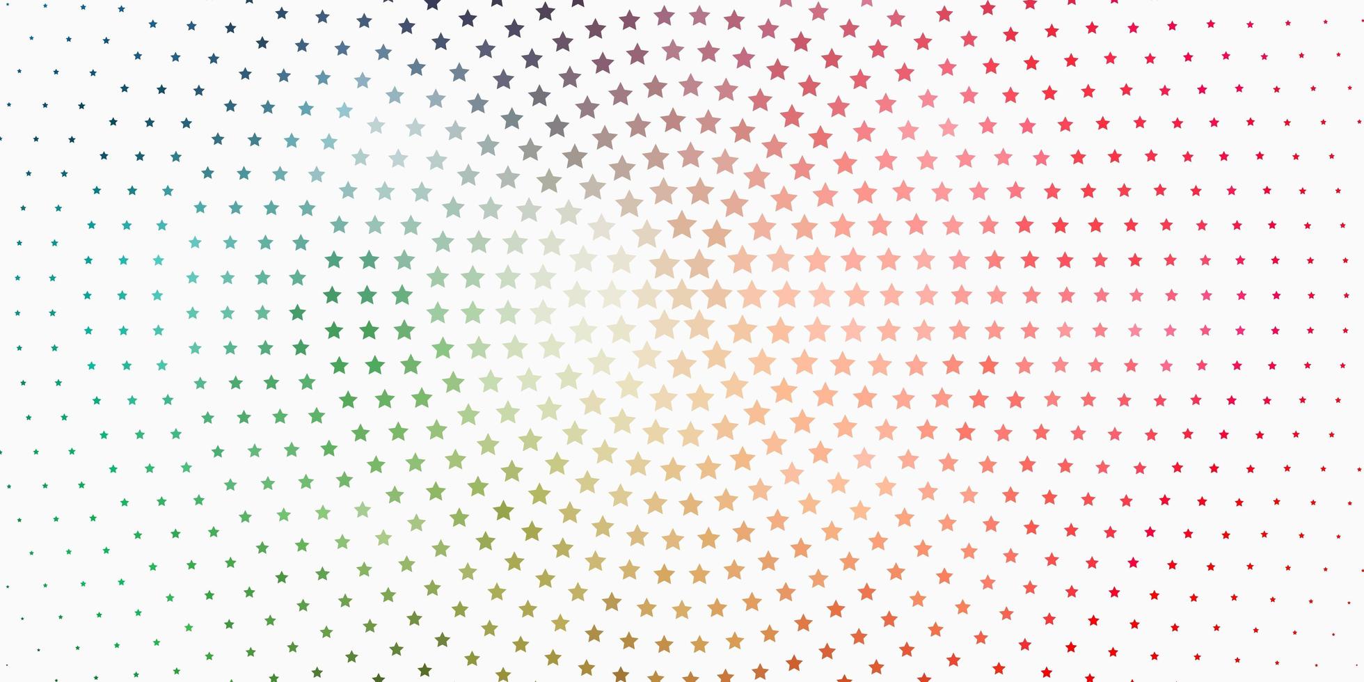Light Green, Red vector pattern with abstract stars.