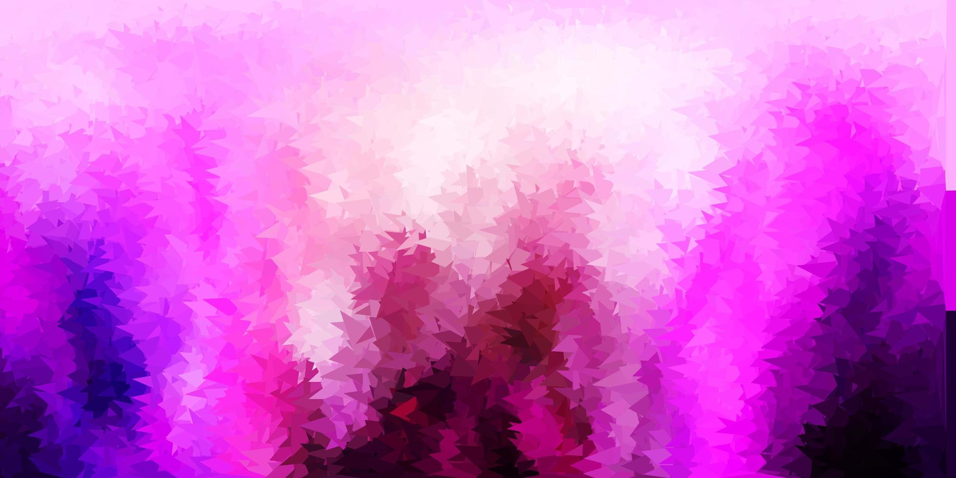 Dark purple, pink vector abstract triangle pattern.