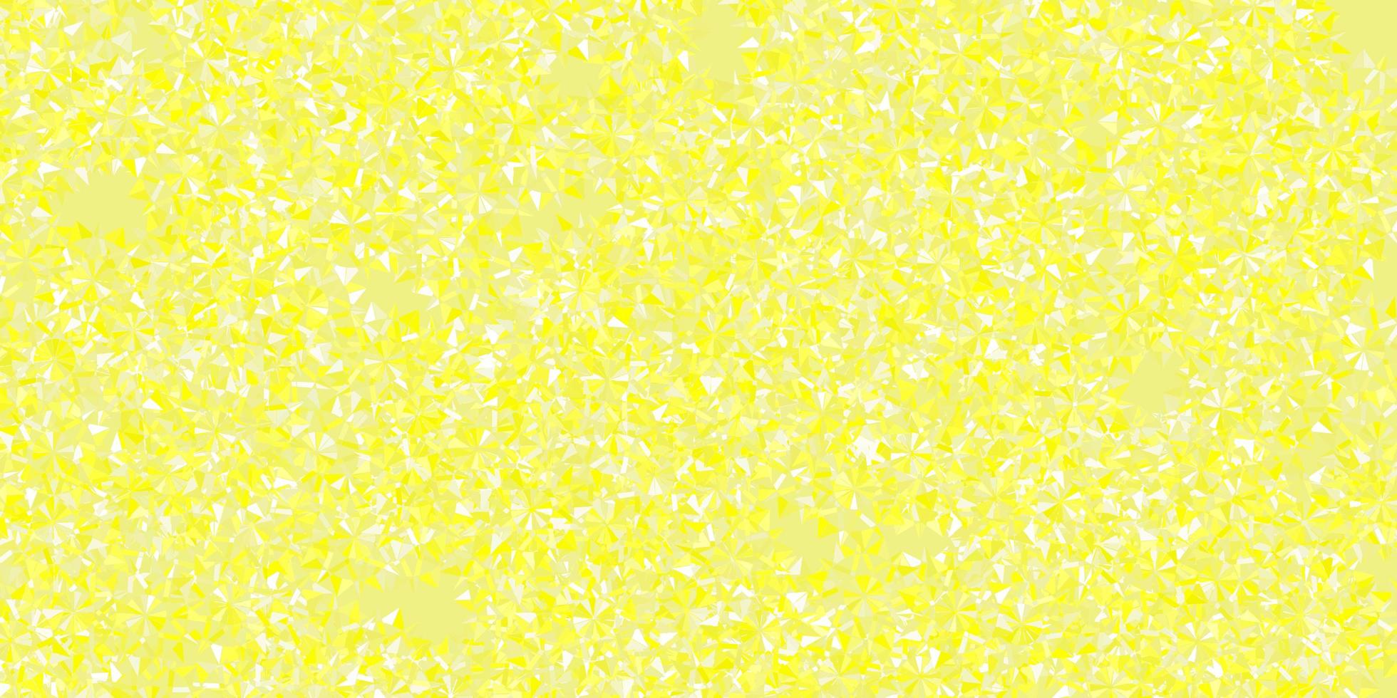 Light yellow vector background with christmas snowflakes.