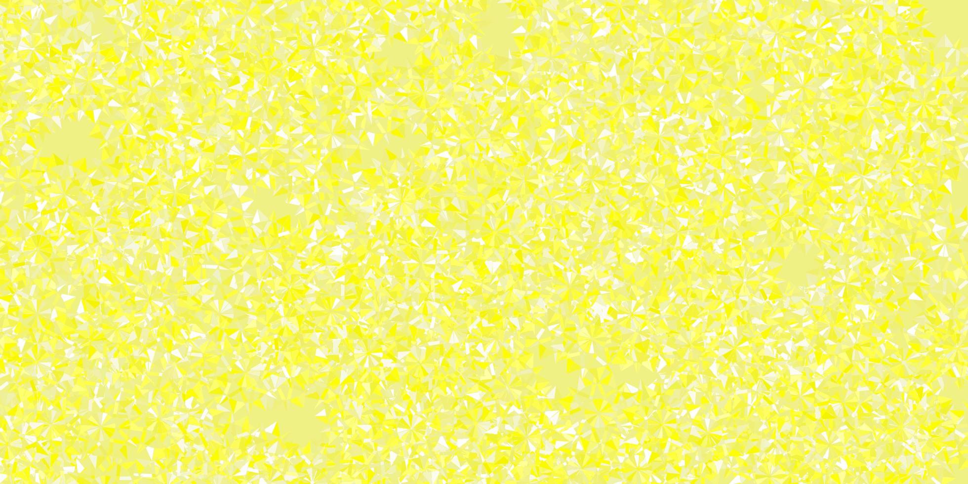 Light yellow vector background with christmas snowflakes.