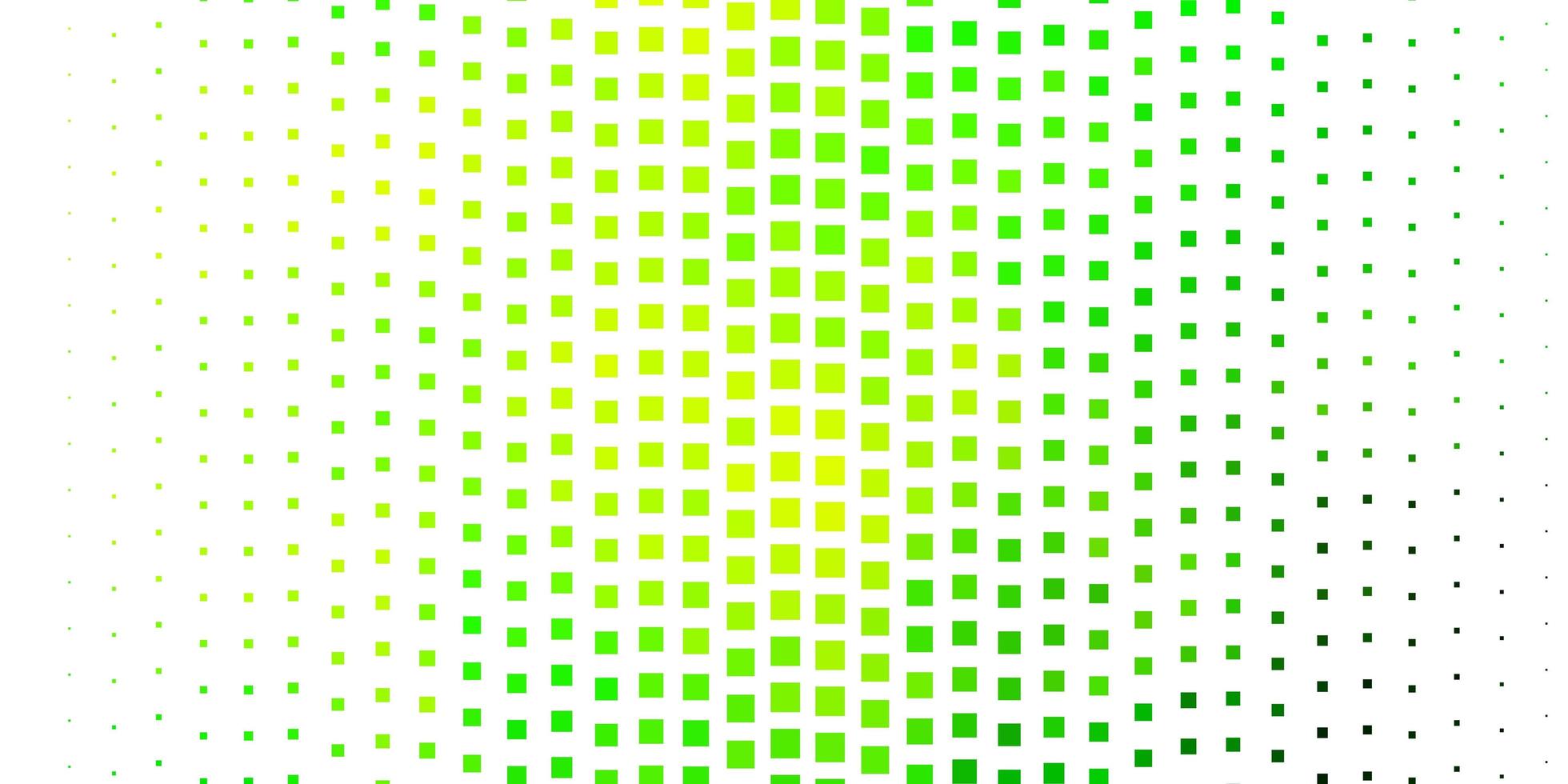 textura de vector verde claro, amarillo en estilo rectangular.