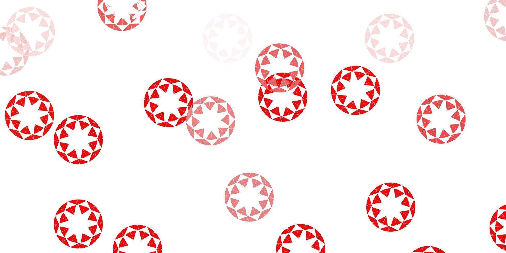 Light red vector template with circles.