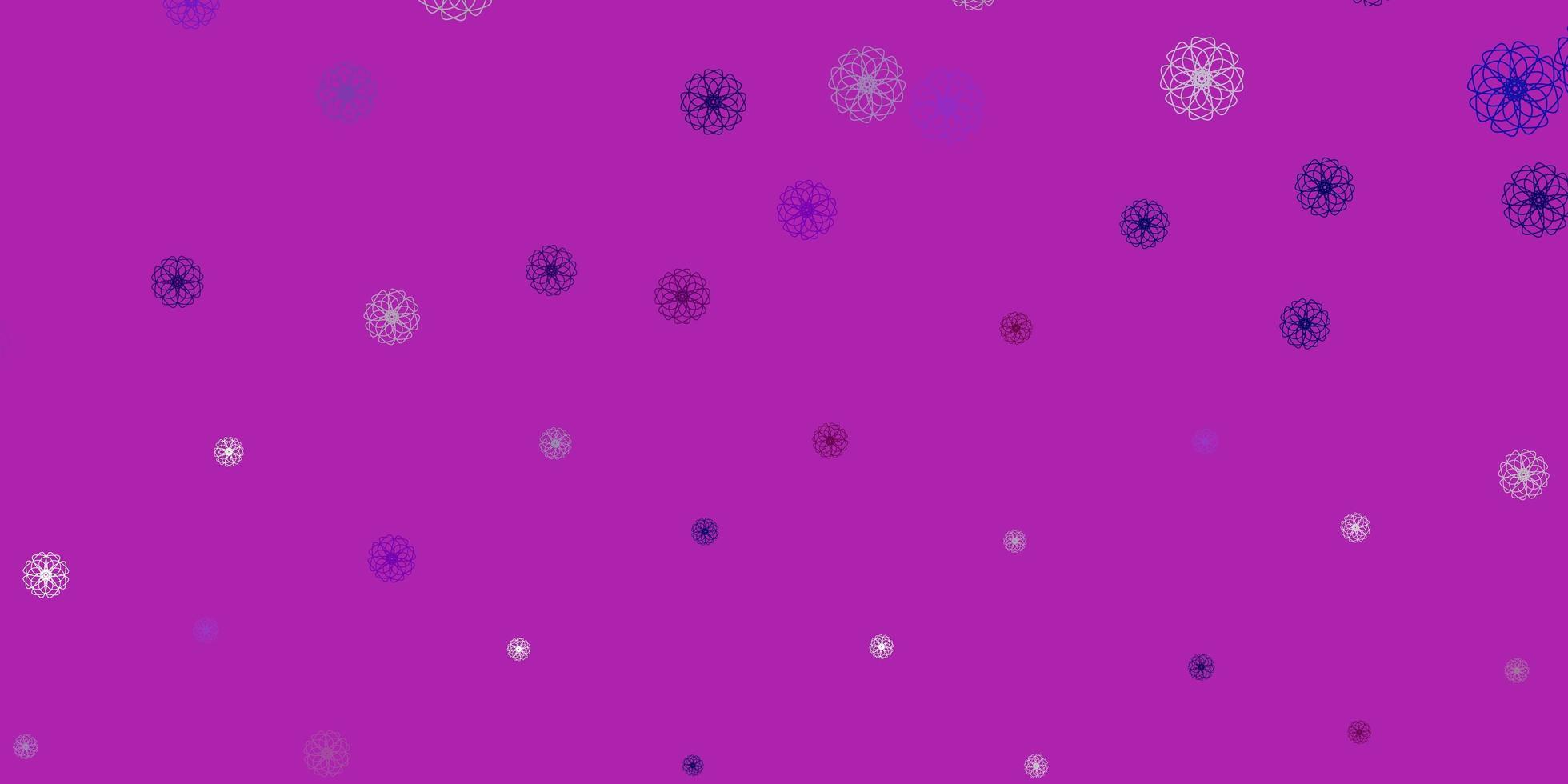 Light purple, pink vector natural artwork with flowers.