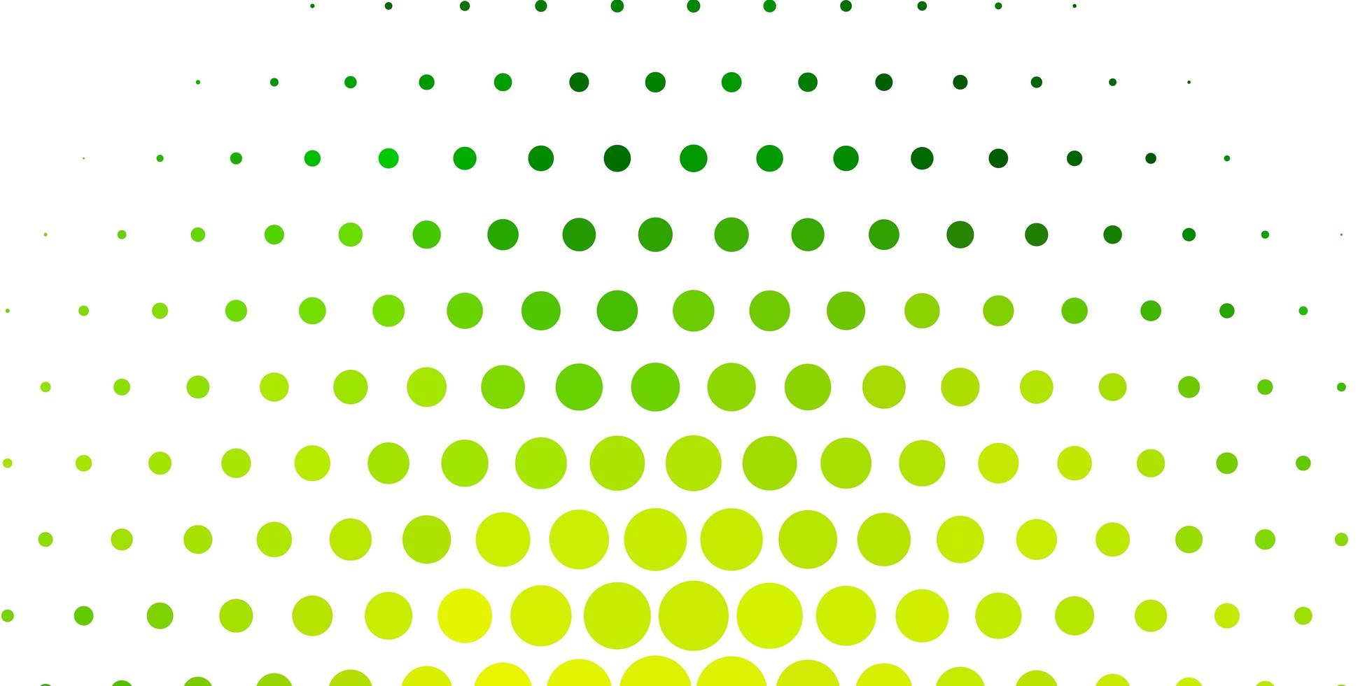 diseño de vector verde claro, amarillo con formas circulares.