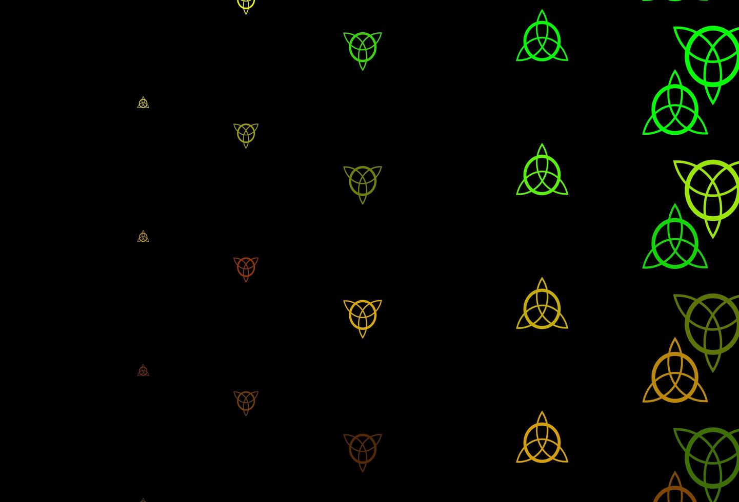 Telón de fondo de vector multicolor oscuro con símbolos de misterio.