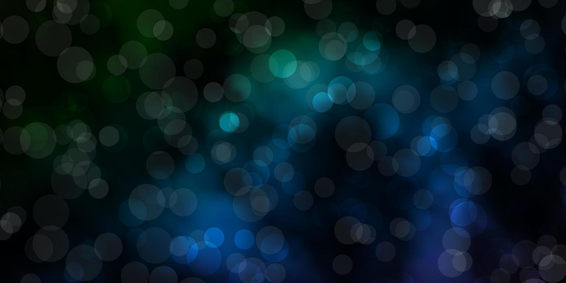 Dark Blue, Green vector texture with circles.