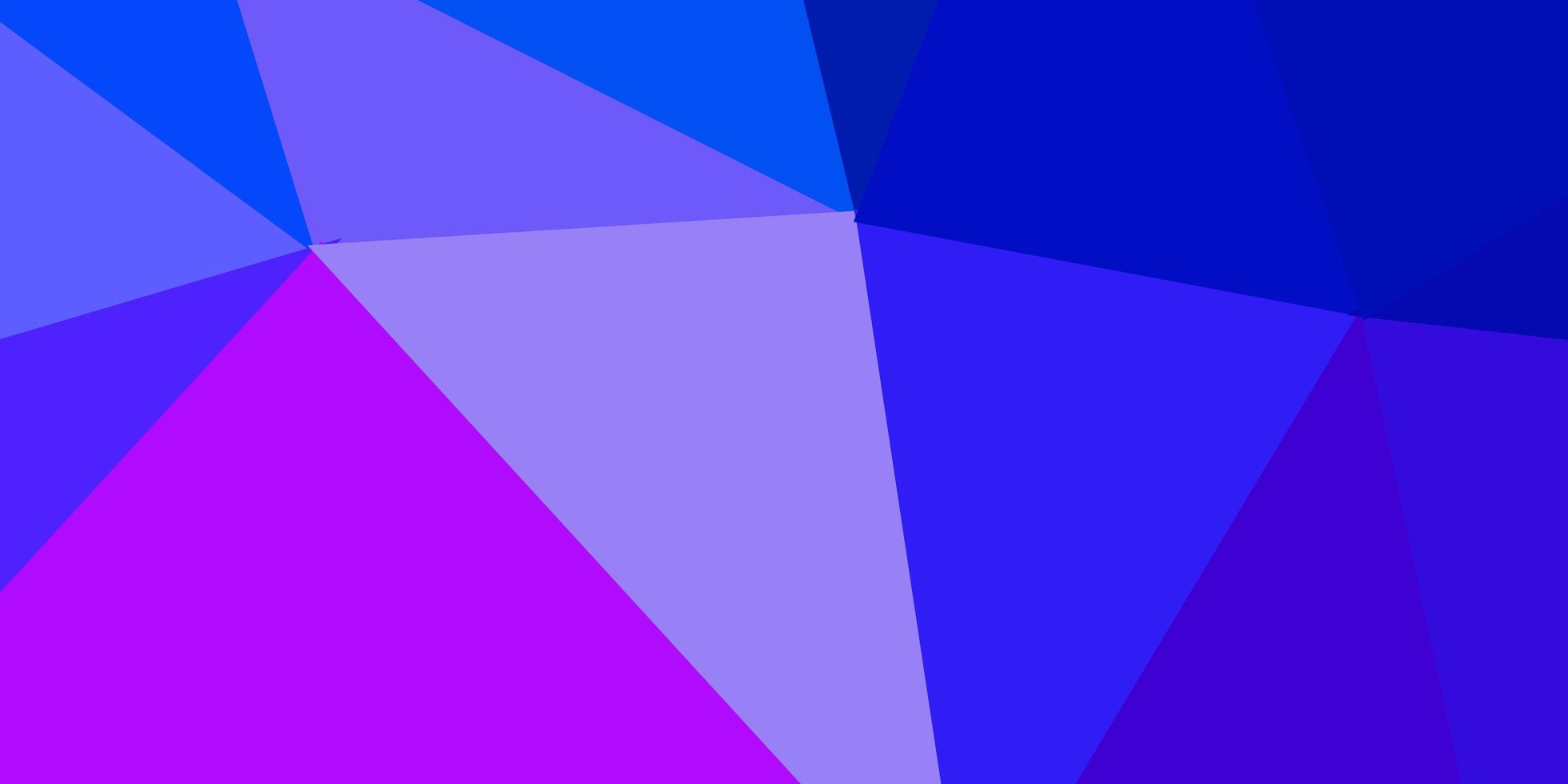 patrón de mosaico de triángulo vector rosa oscuro, azul.