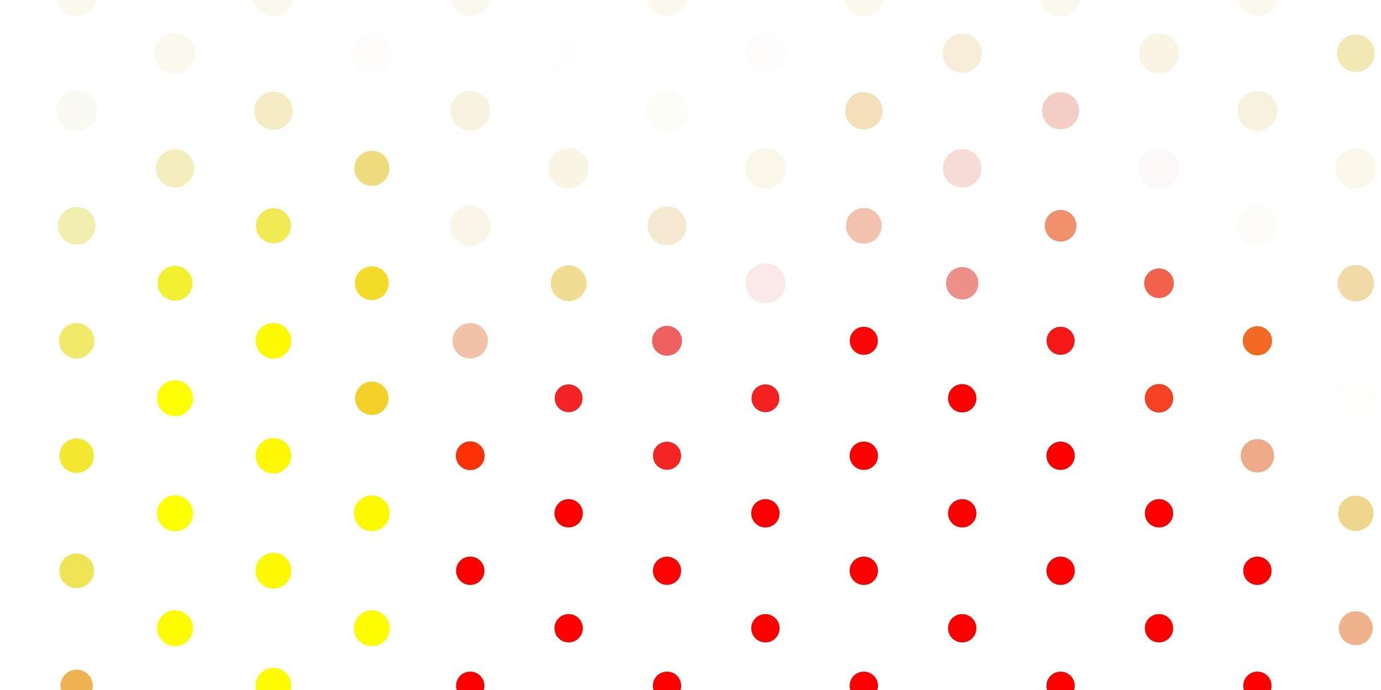 Light red, yellow vector pattern with spheres