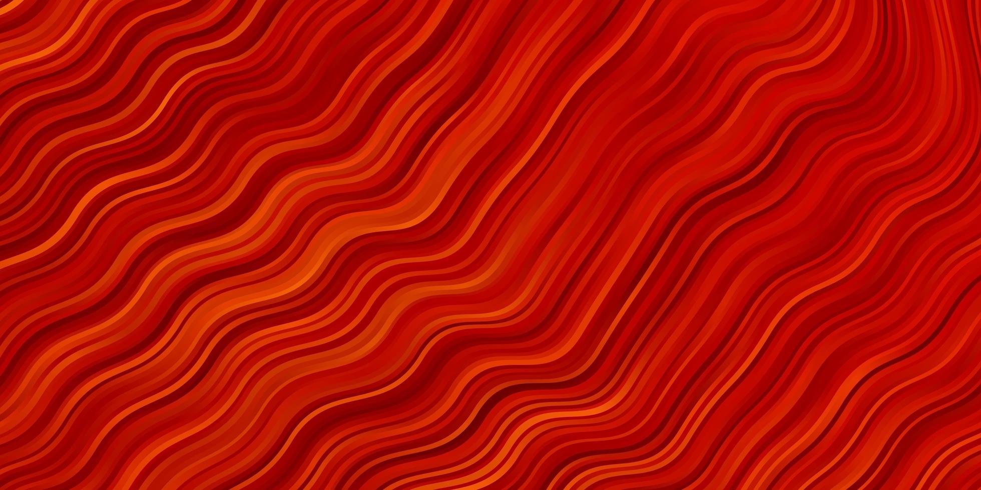 Light Red vector pattern with curved lines.