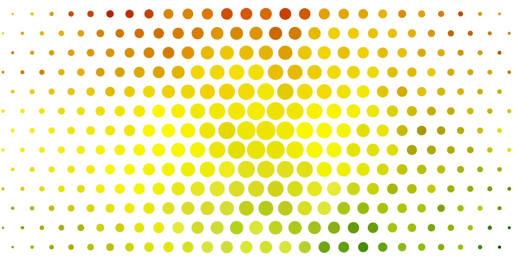 Light Green, Yellow vector background with circles.