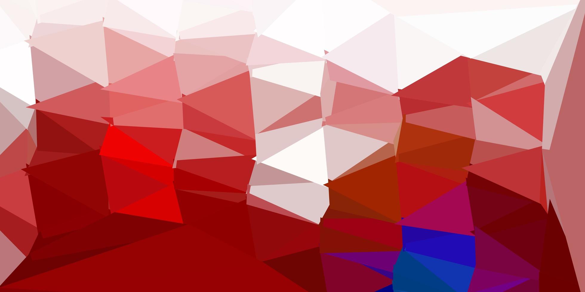 Dark blue, red vector triangle mosaic background.
