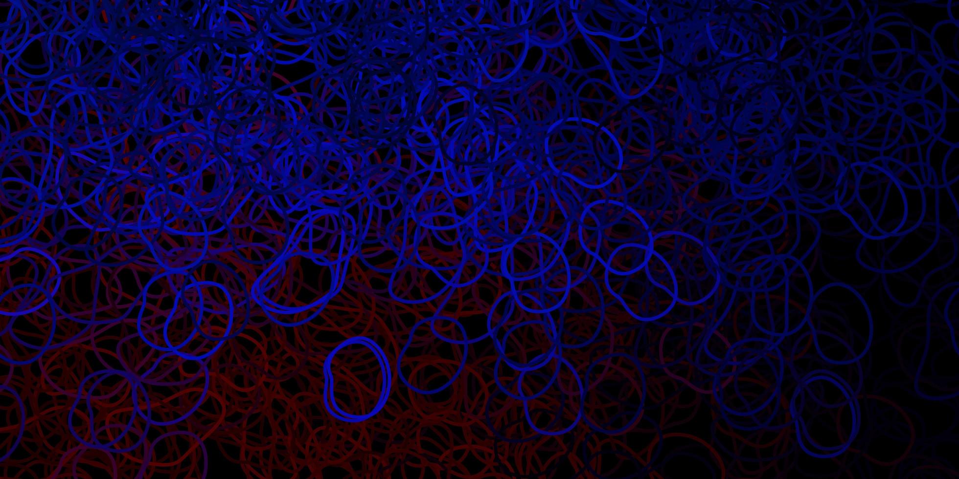 Dark blue, red vector background with random forms.