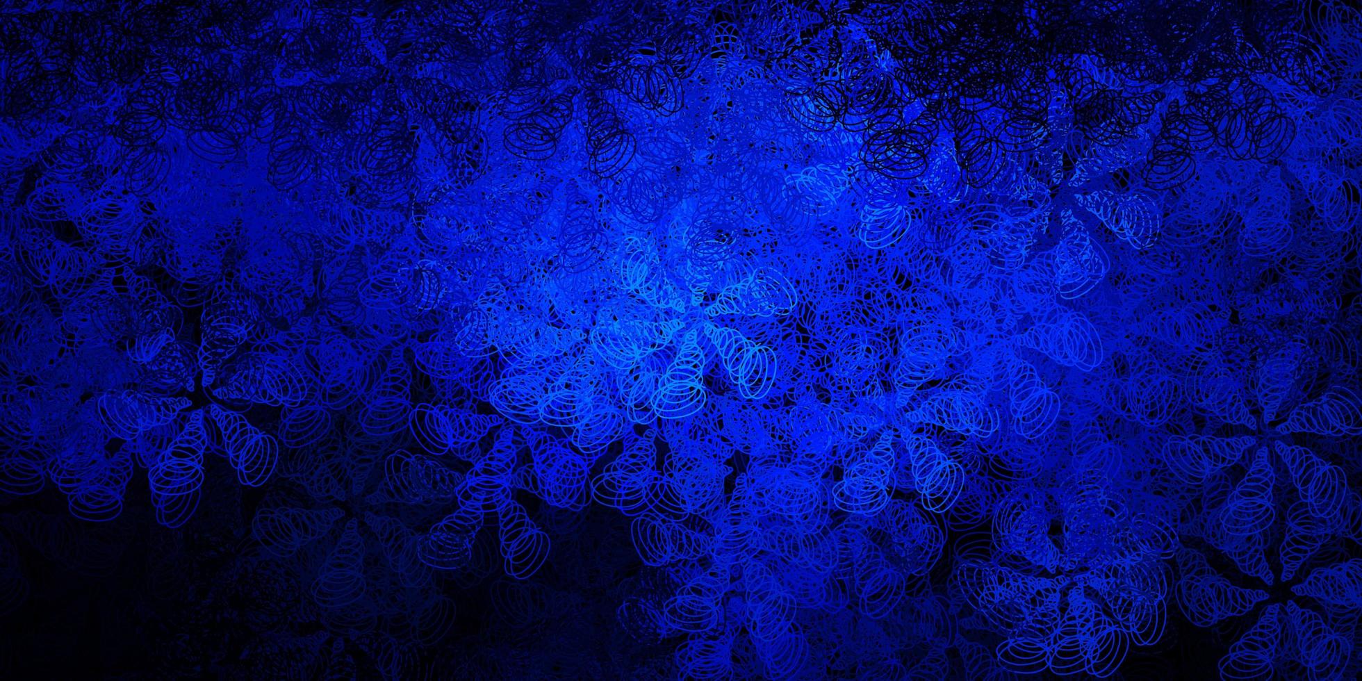 Dark blue vector background with bubbles.