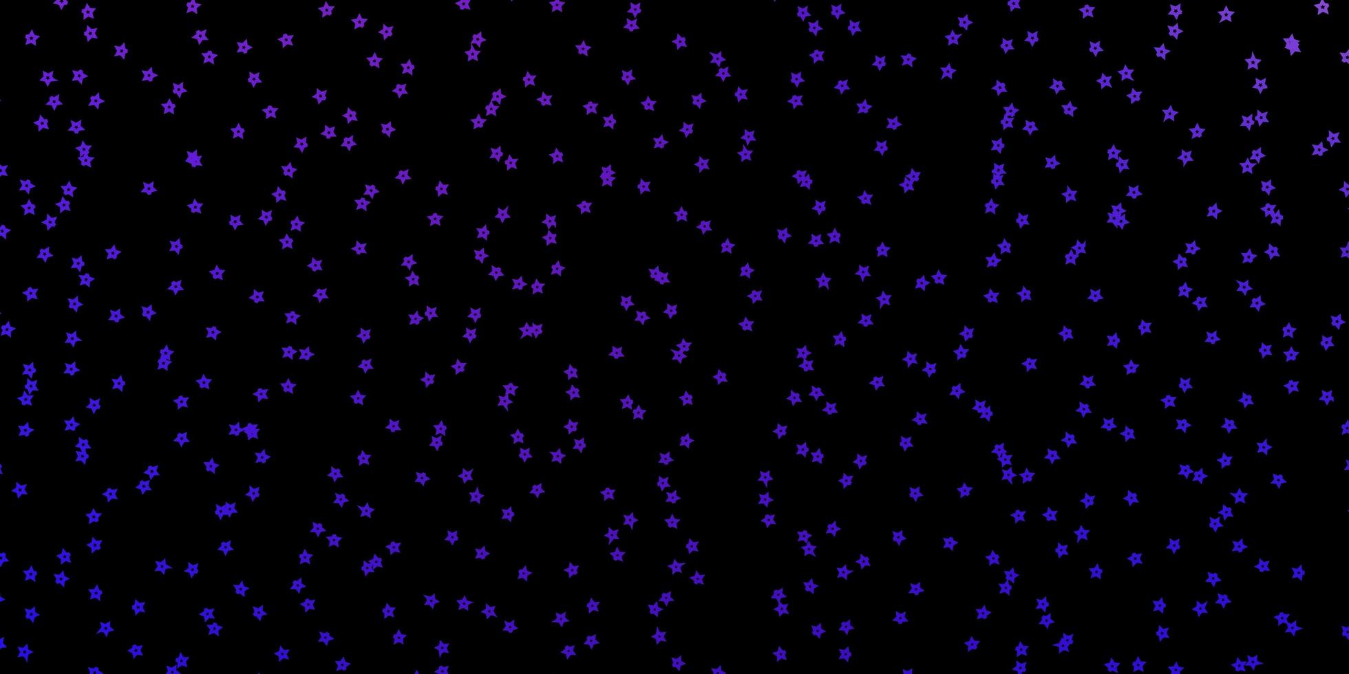 Fondo de vector púrpura, rosa oscuro con estrellas de colores.