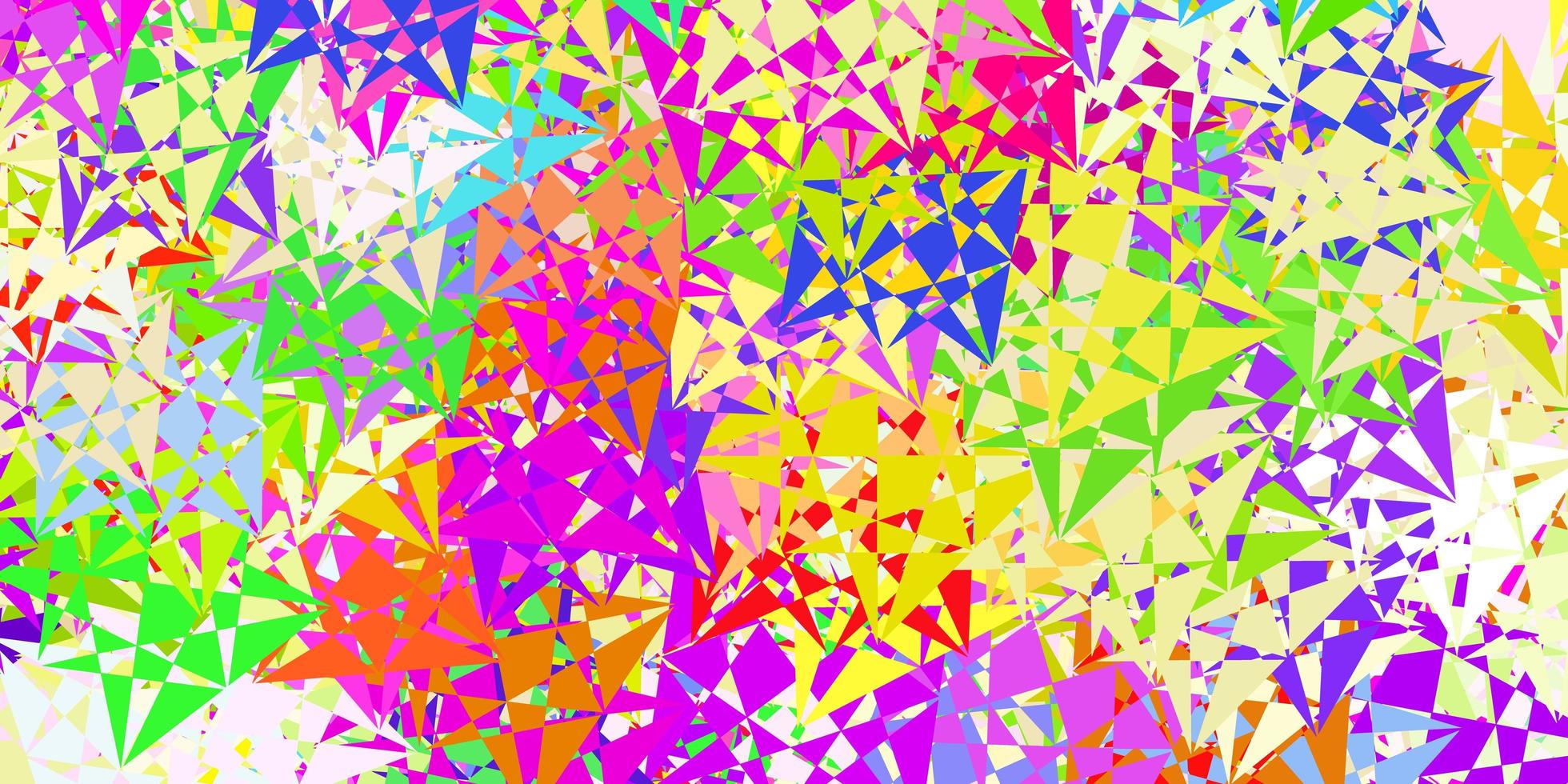 diseño de vector multicolor claro con formas triangulares.