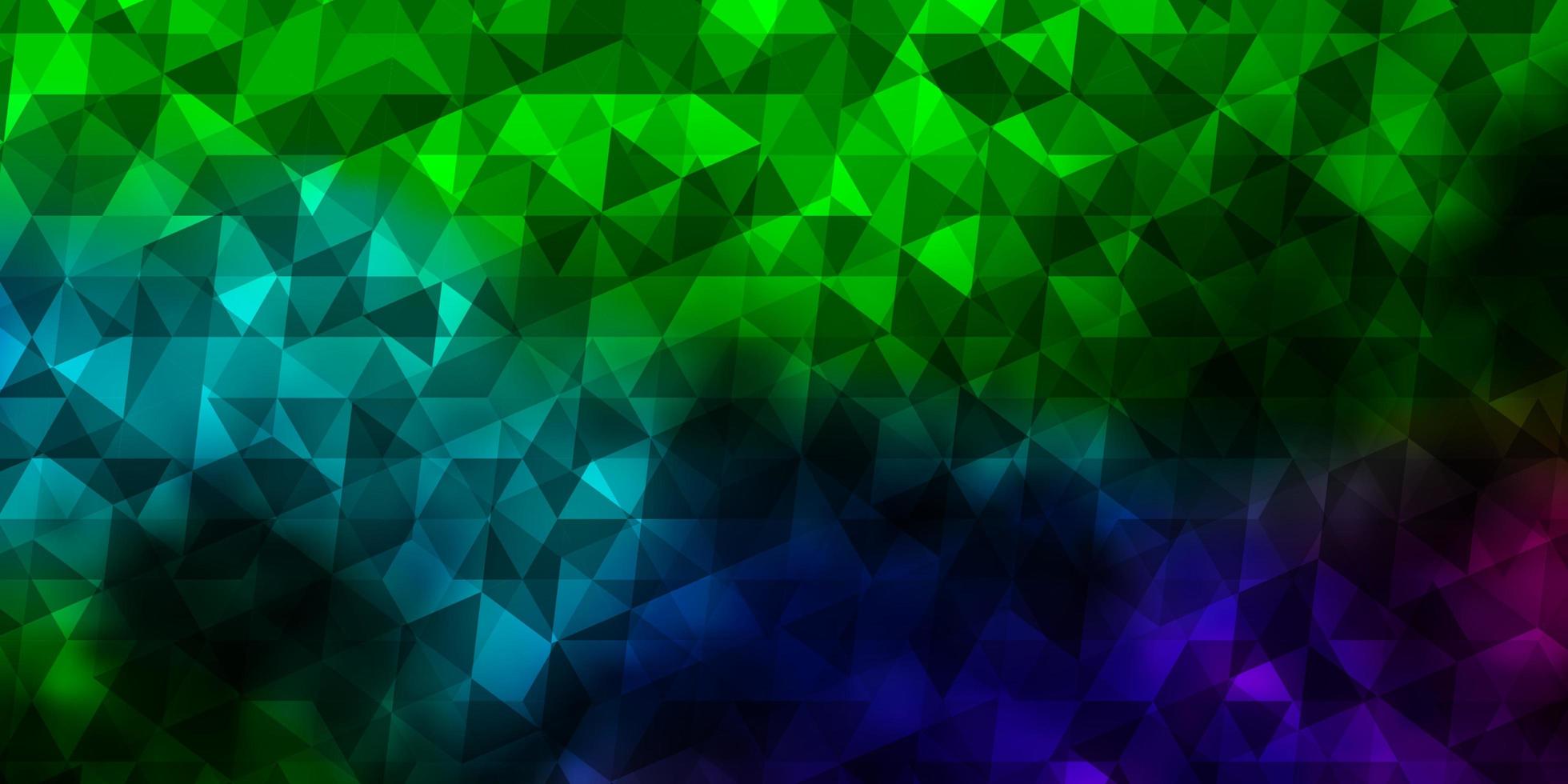 patrón de vector multicolor oscuro con estilo poligonal.