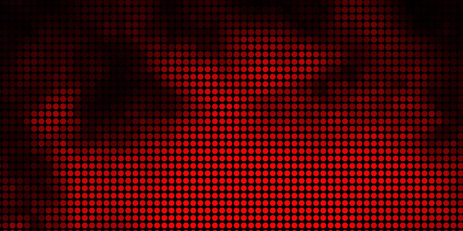 Telón de fondo de vector rojo oscuro con puntos.