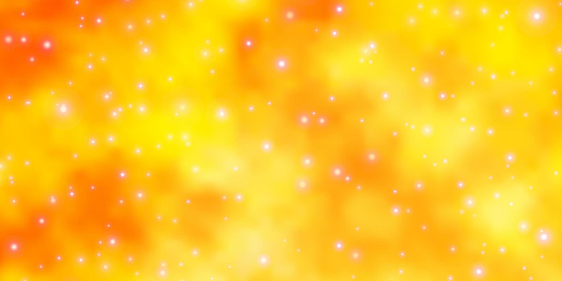 Light Orange vector template with neon stars.