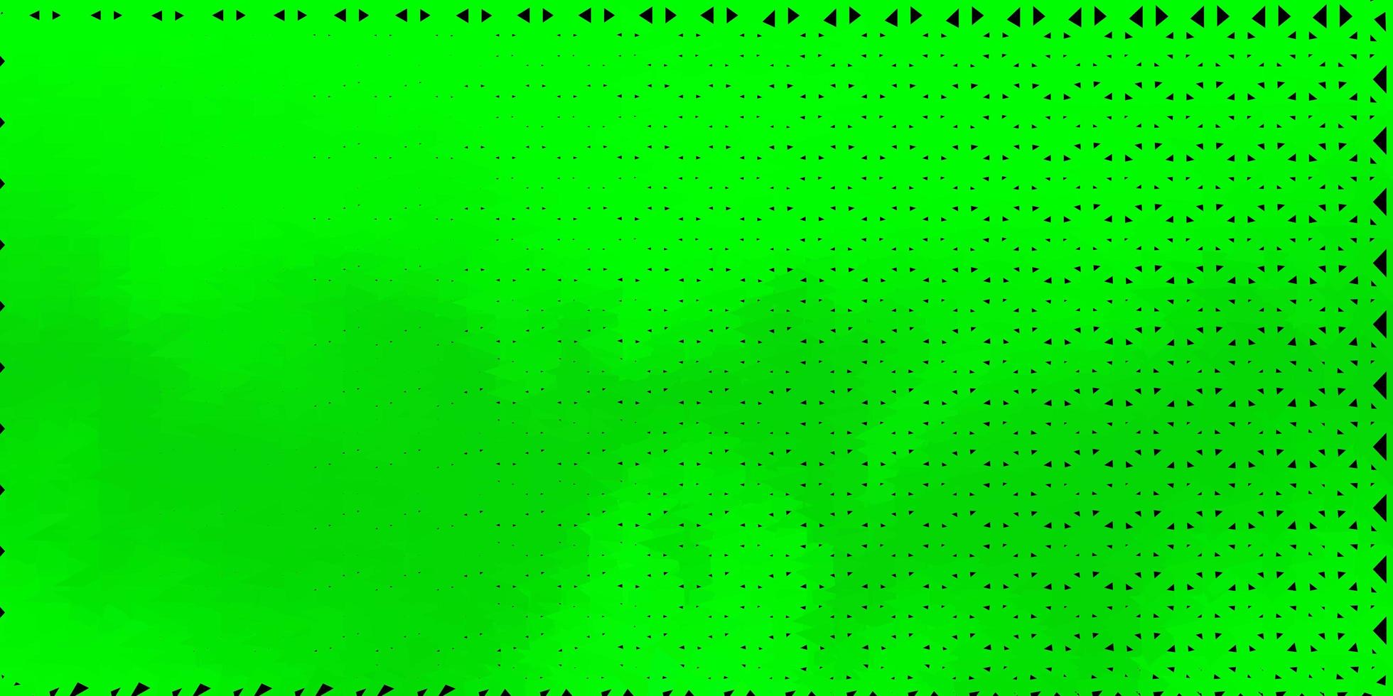 Dark green vector abstract triangle pattern.
