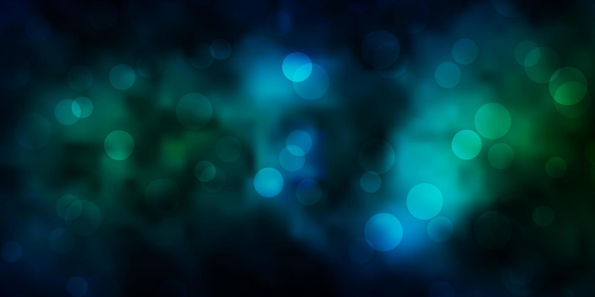 Dark Blue, Green vector texture with circles.