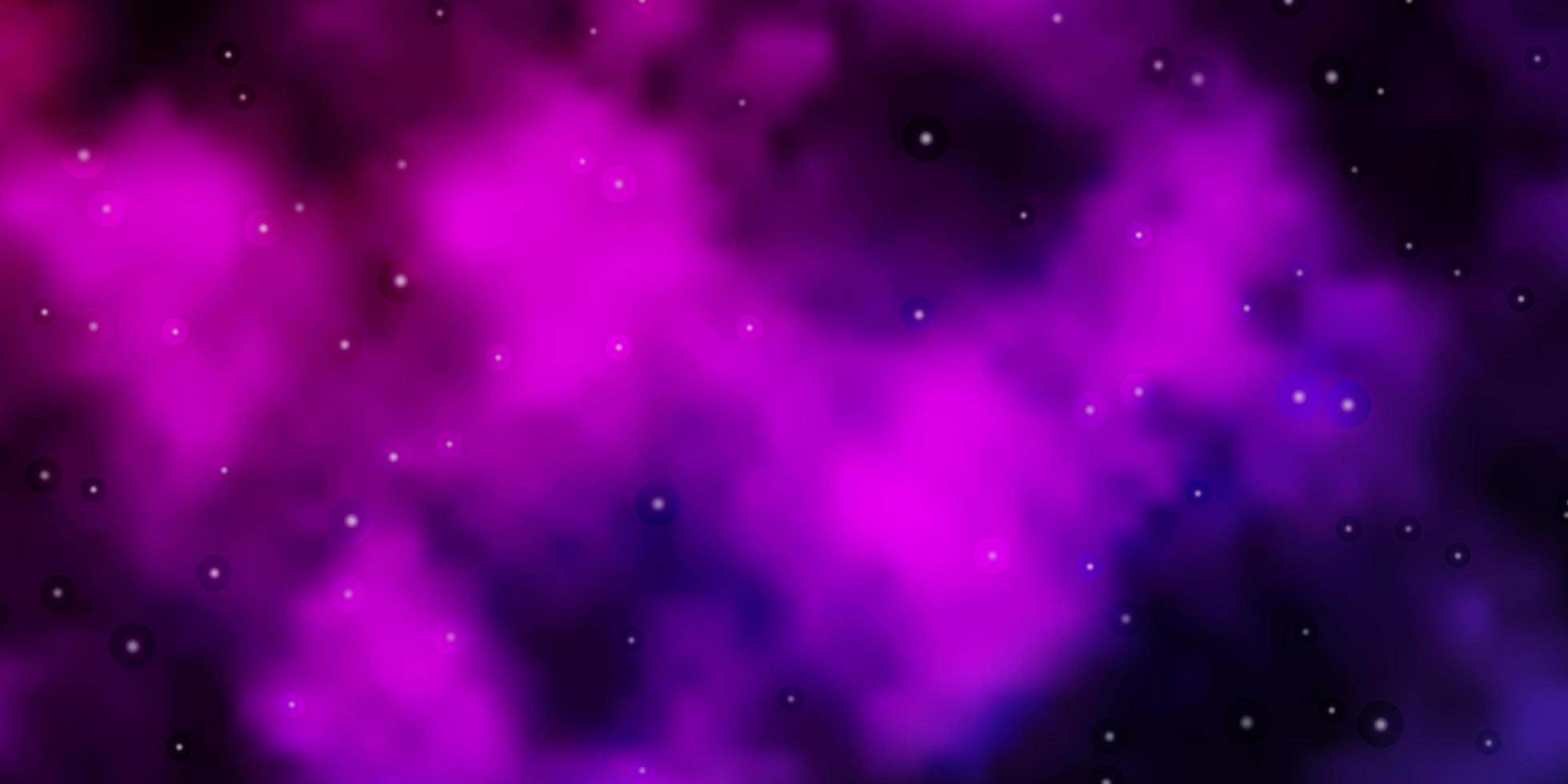 patrón de vector de color rosa oscuro con estrellas abstractas.