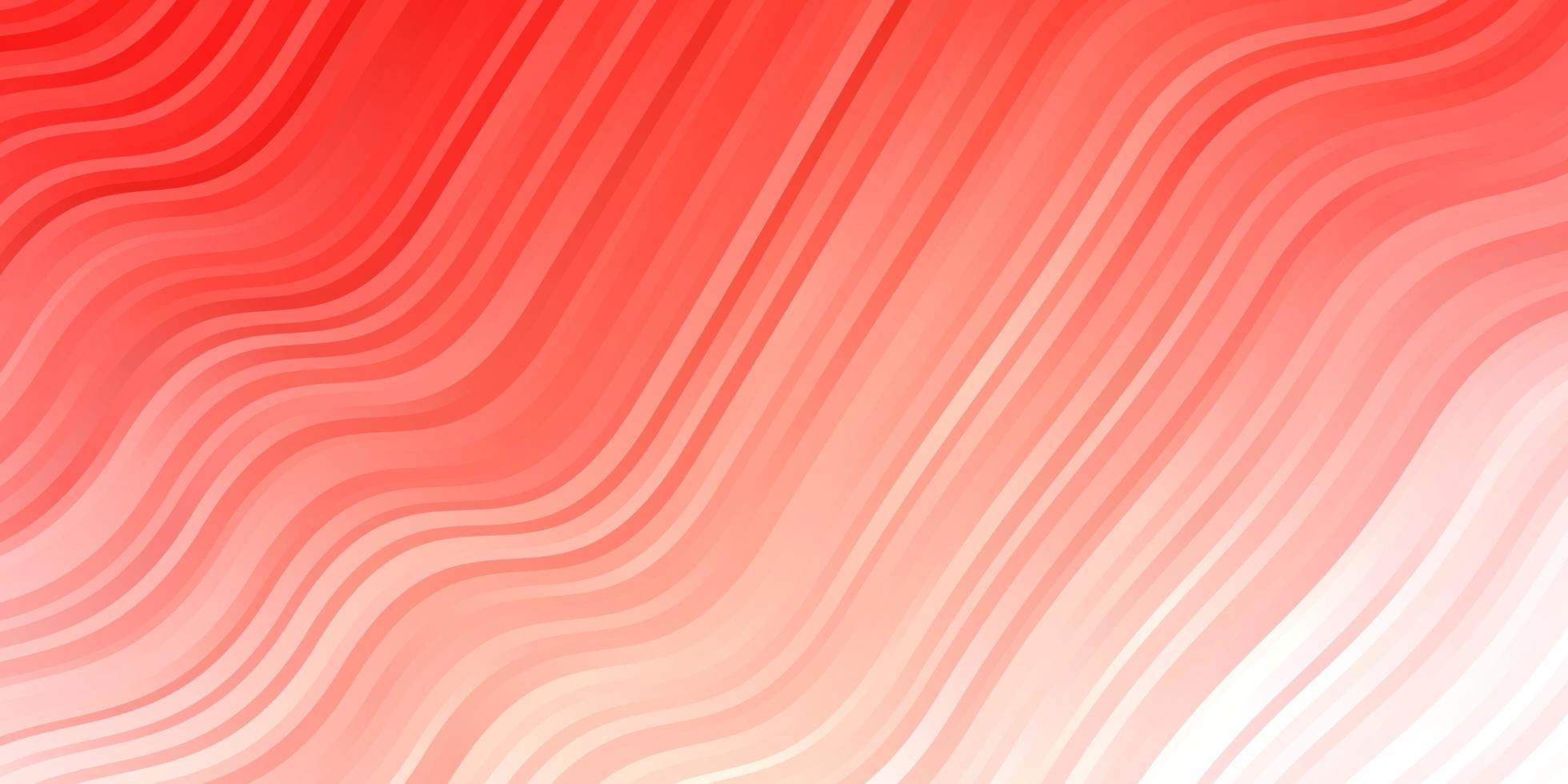 Telón de fondo de vector rojo claro con líneas dobladas.