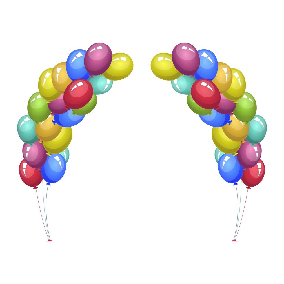 Colored balloons vector design illustration isolated on white background