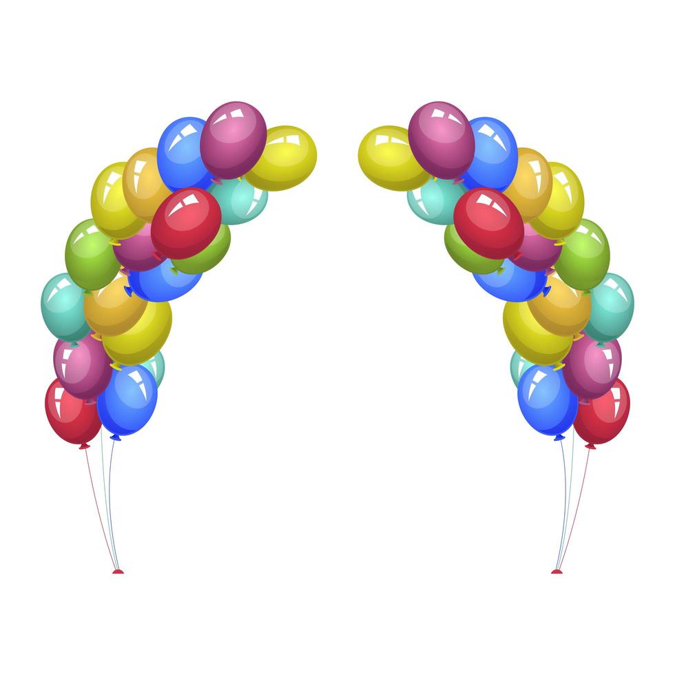 Colored balloons vector design illustration isolated on white background