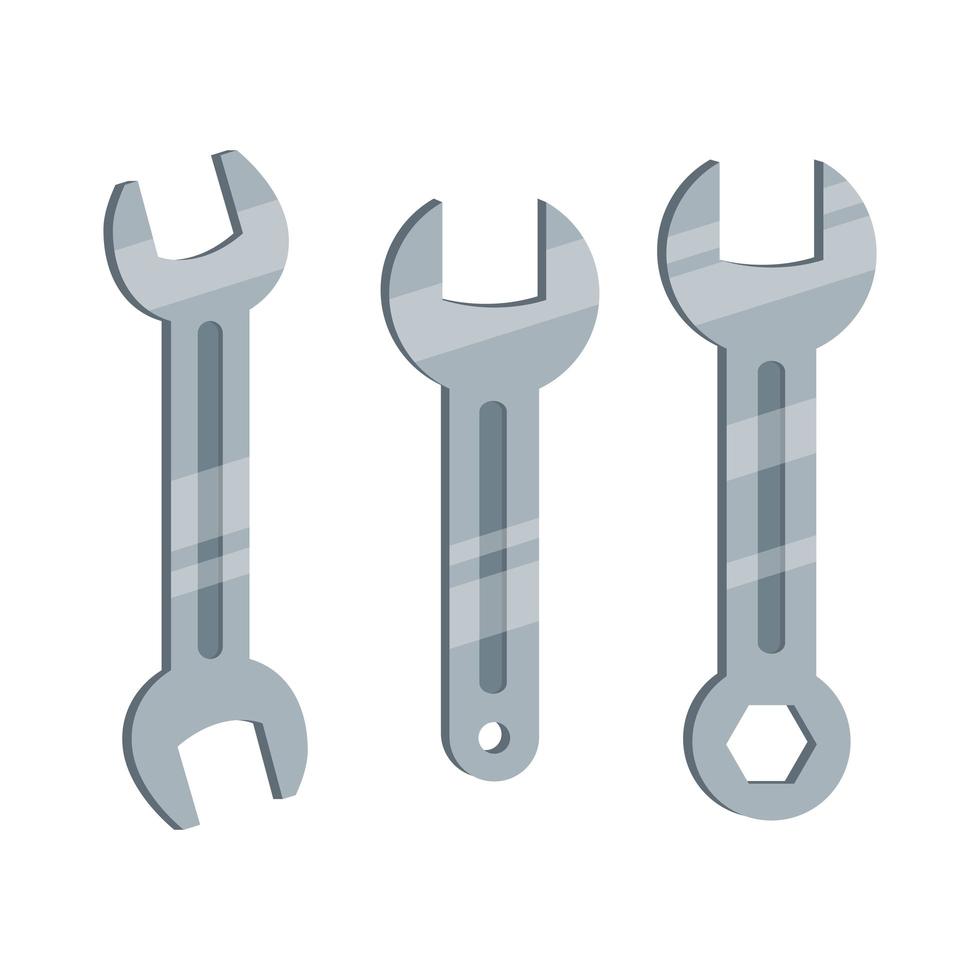 Wrench tool vector design illustration isolated on white background