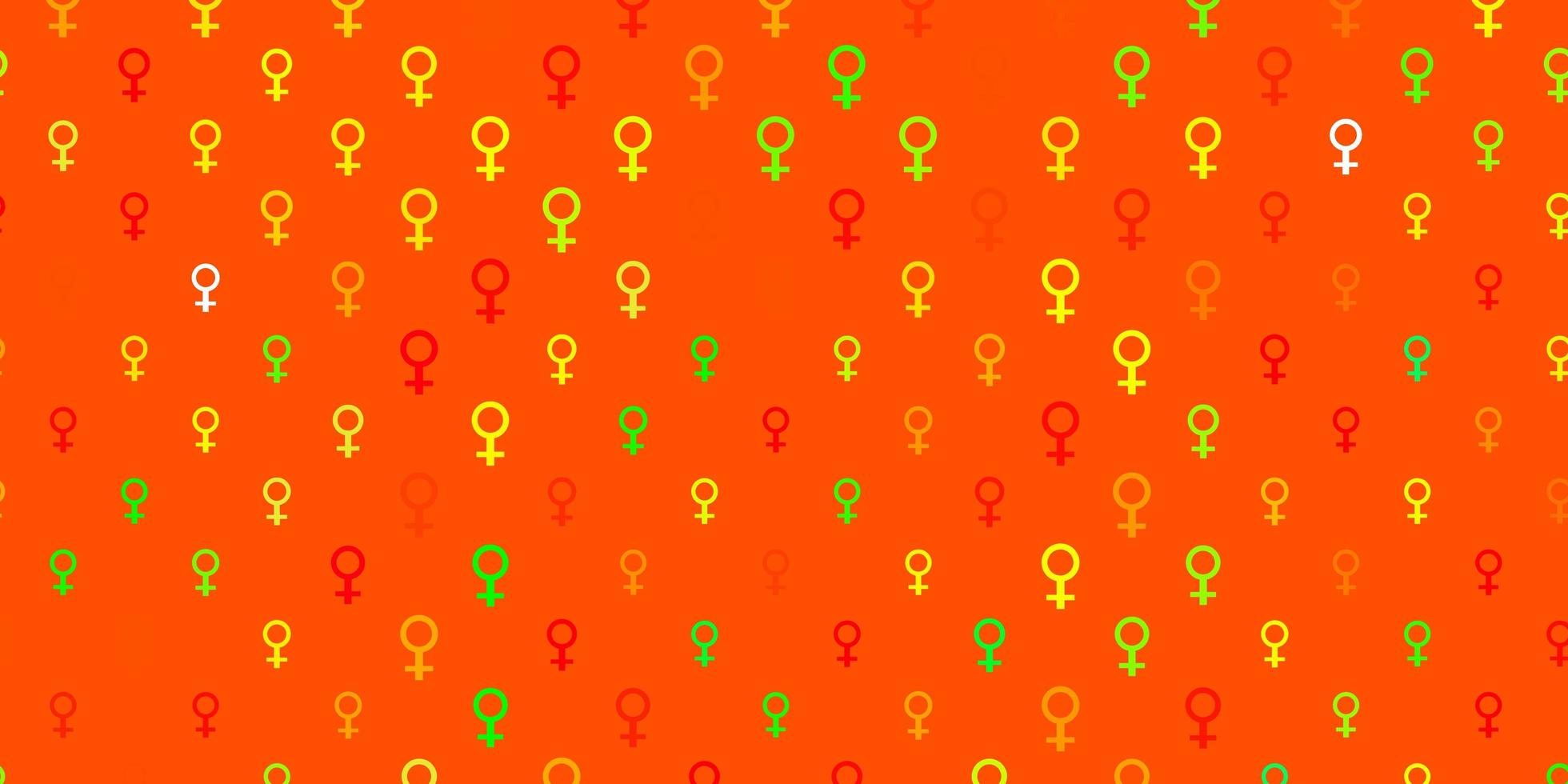 Light Green, Red vector backdrop with women power symbols.