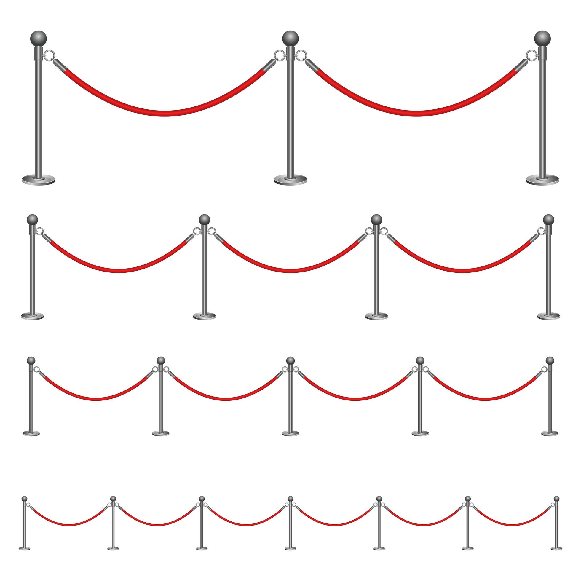 Barrier rope vector design illustration isolated on white background