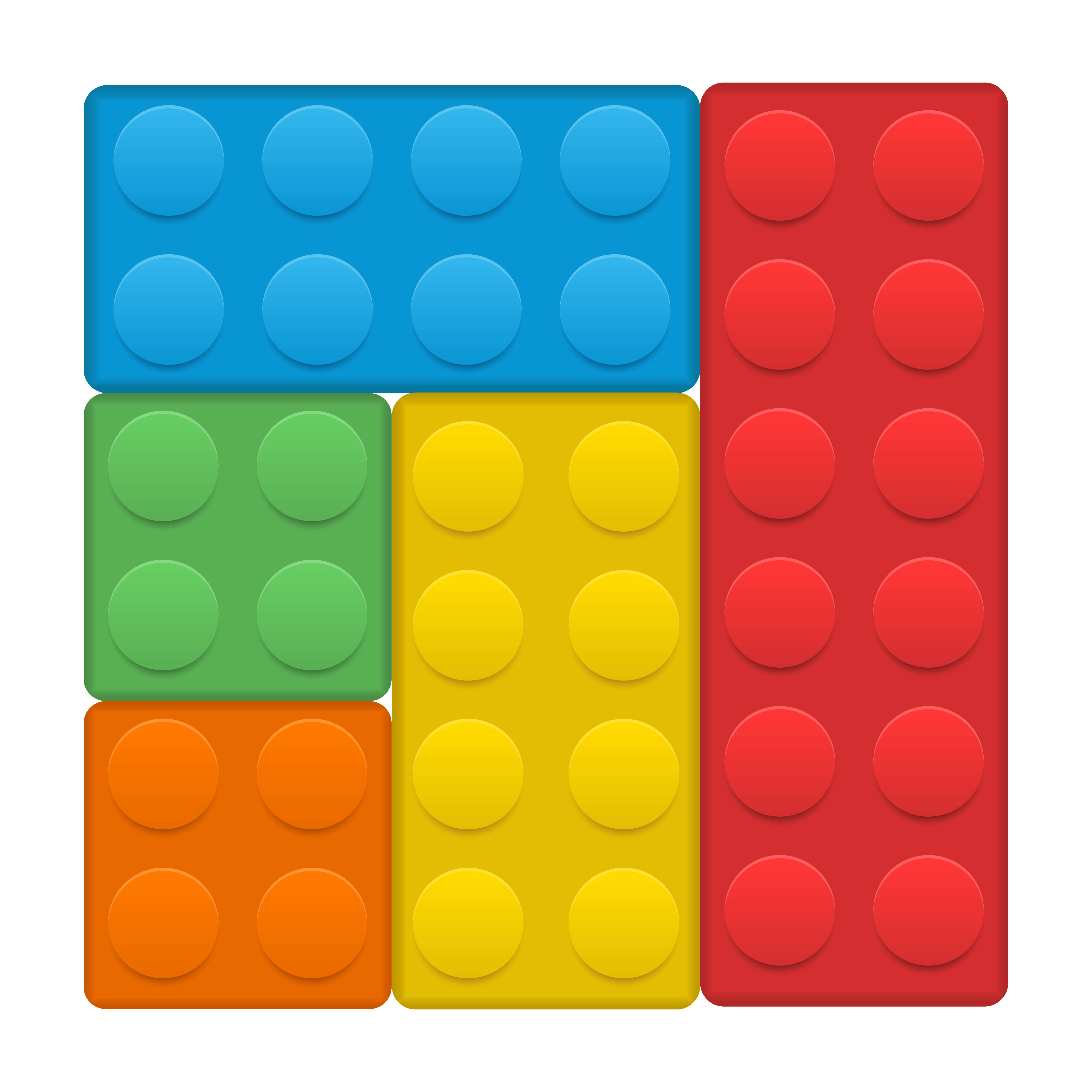 Building blocks vector design illustration isolated on white background