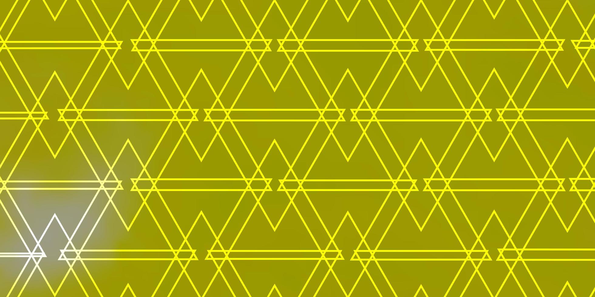 Fondo de vector amarillo claro con triángulos.