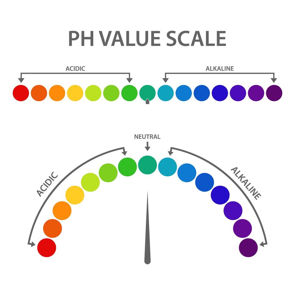 Ph value scale vector design illustration isolated on white background