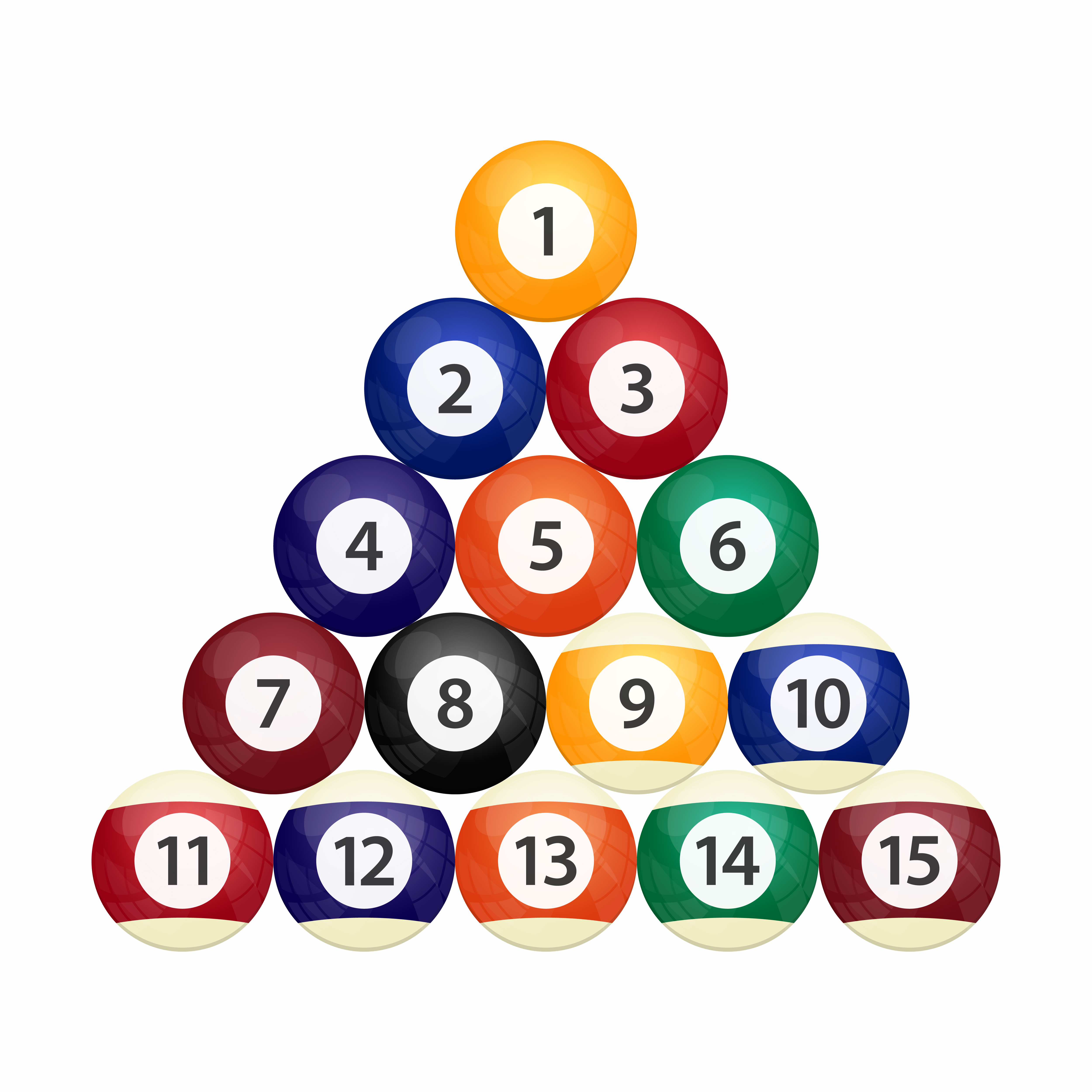 Billiard balls vector design illustration isolated on white background