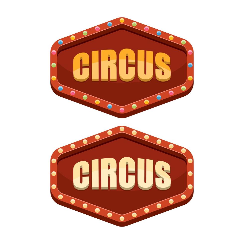Circus sign vector design illustration isolated on white background