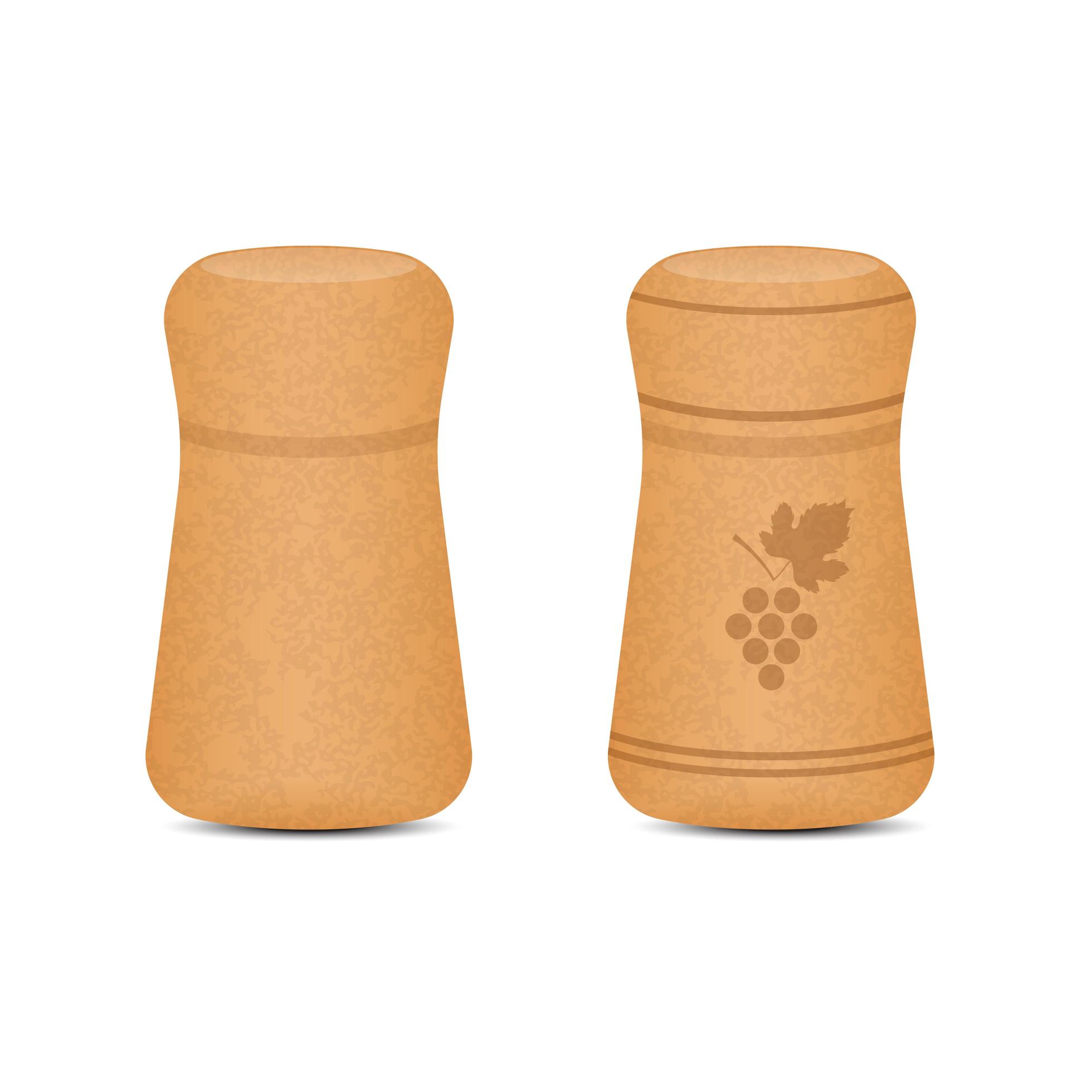 Wooden cork for wine vector design illustration isolated on white