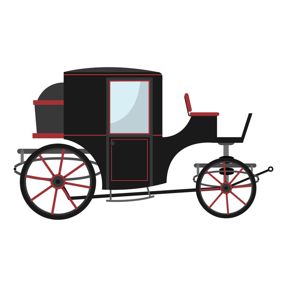 Retro carriage vector design illustration isolated on white background