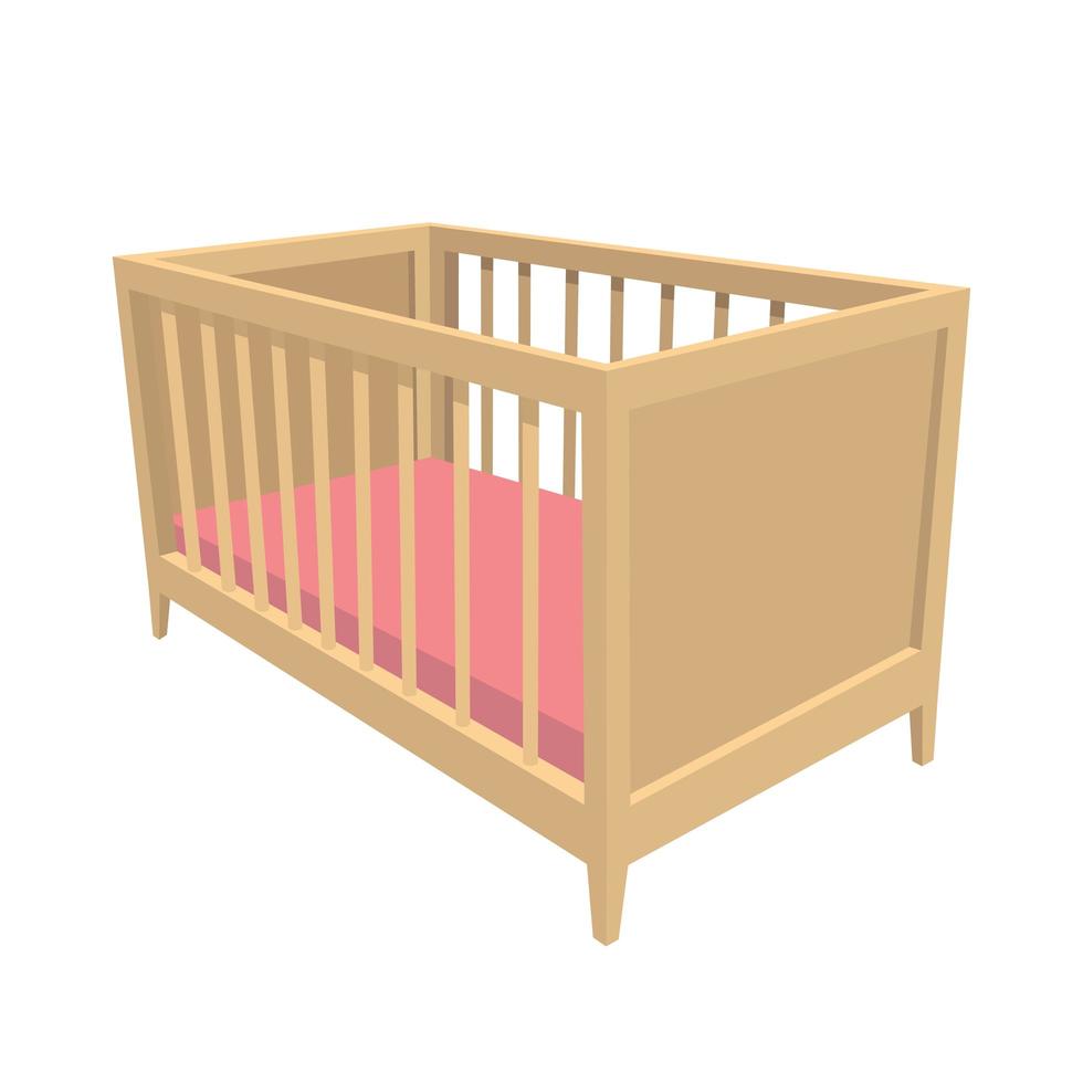 Baby bed vector design illustration isolated on white background