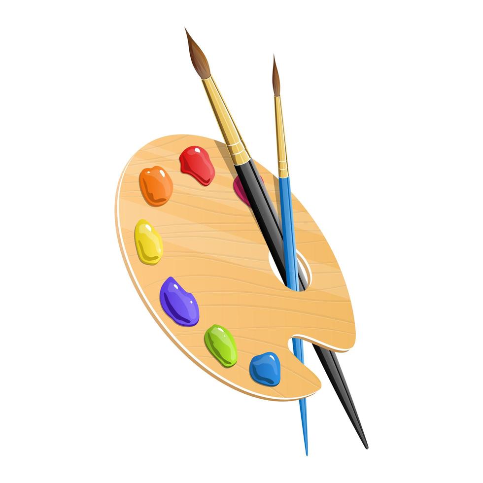 Art palette vector design illustration isolated on white background