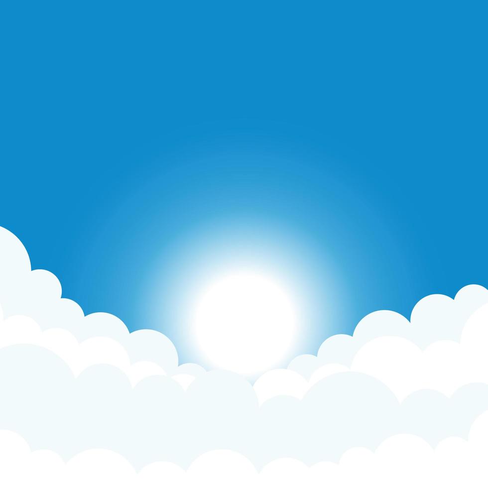 Sky and clouds background vector design illustration