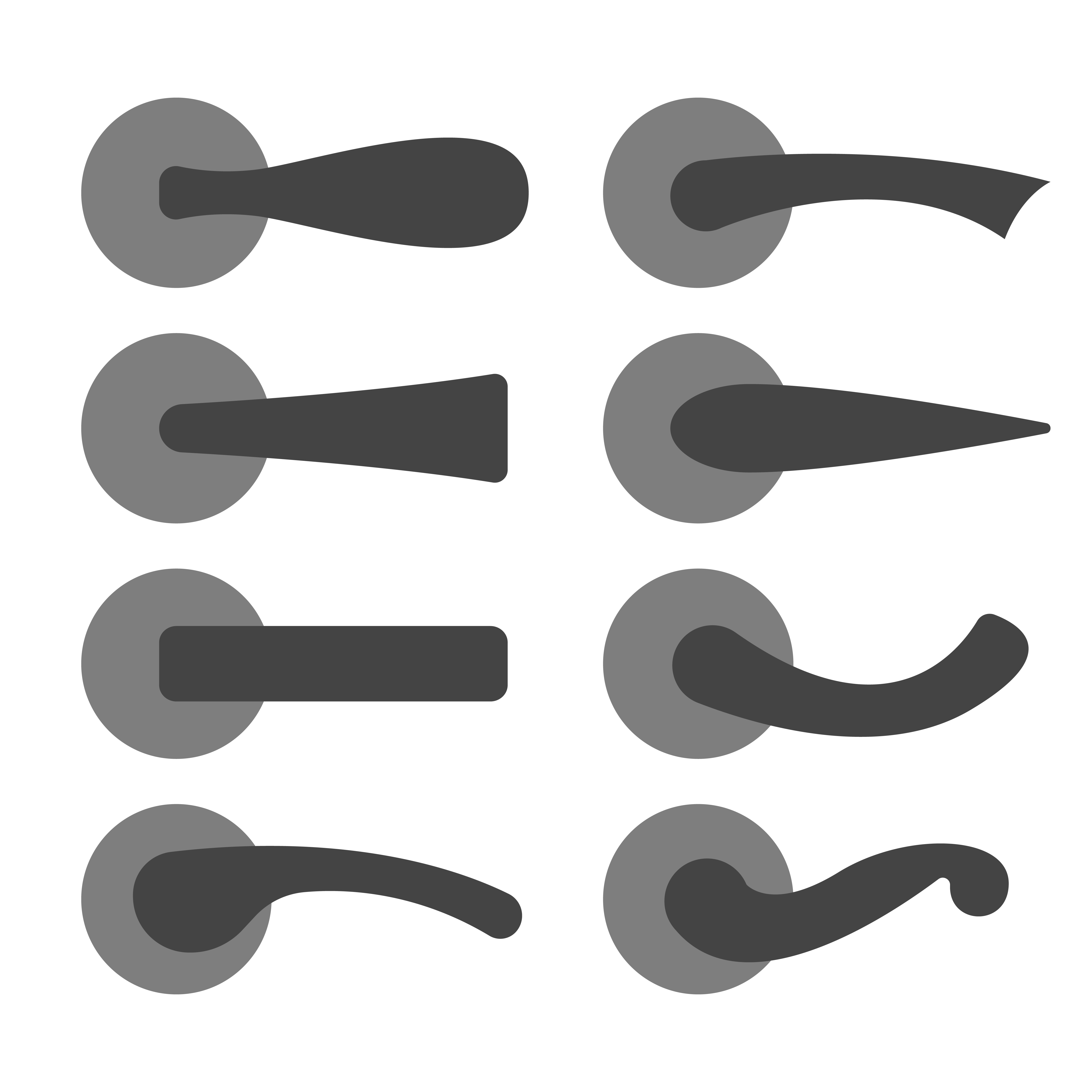 Door handles vector design illustration isolated on white background