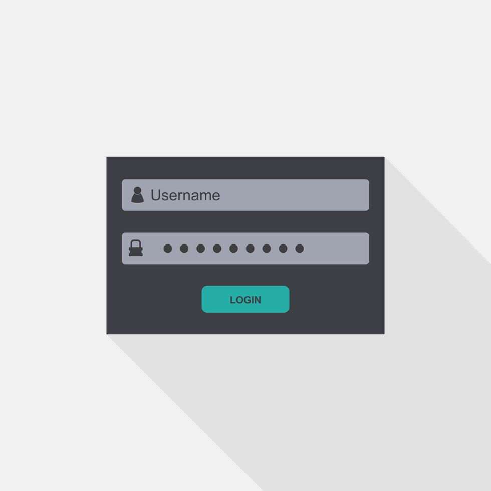 Login box vector design illustration