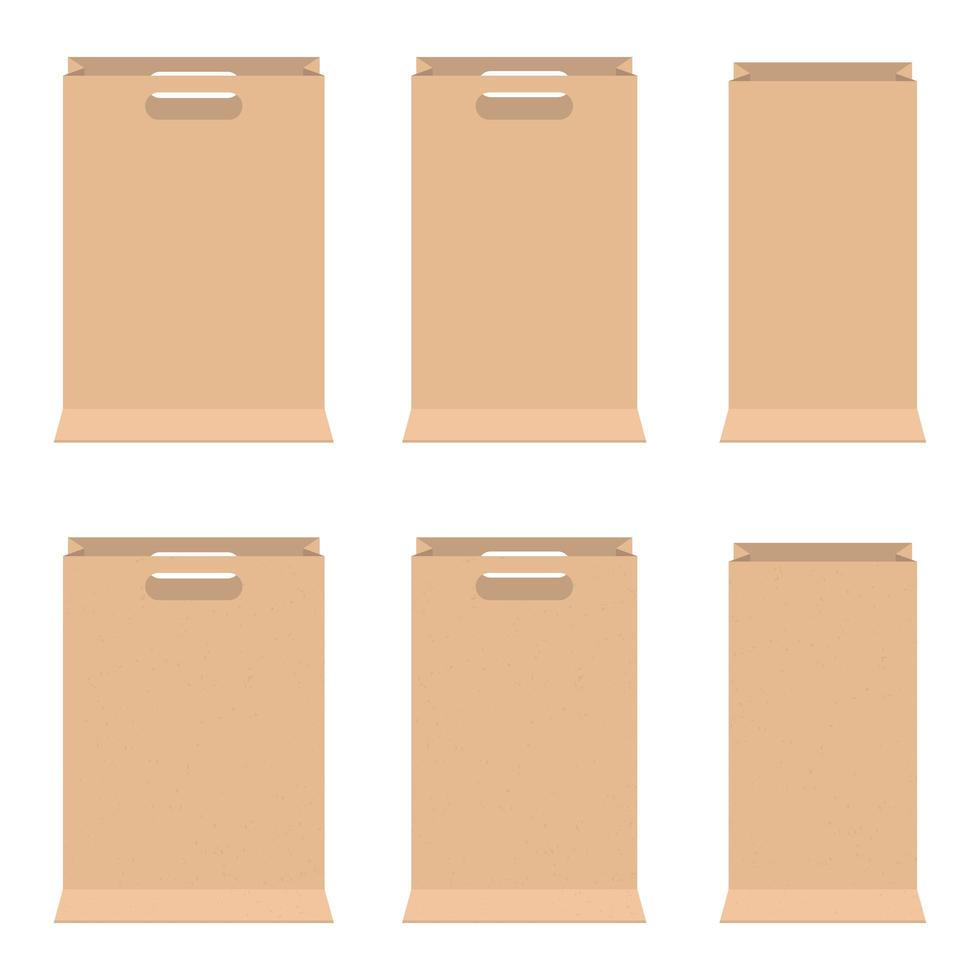 Paper bag vector design illustration isolated on white background