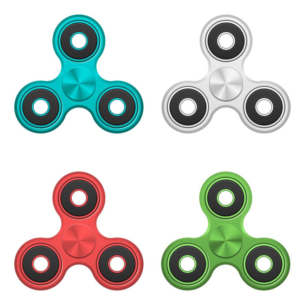 Ilustración de diseño de vector de juguete spinner inquieto aislado sobre fondo blanco