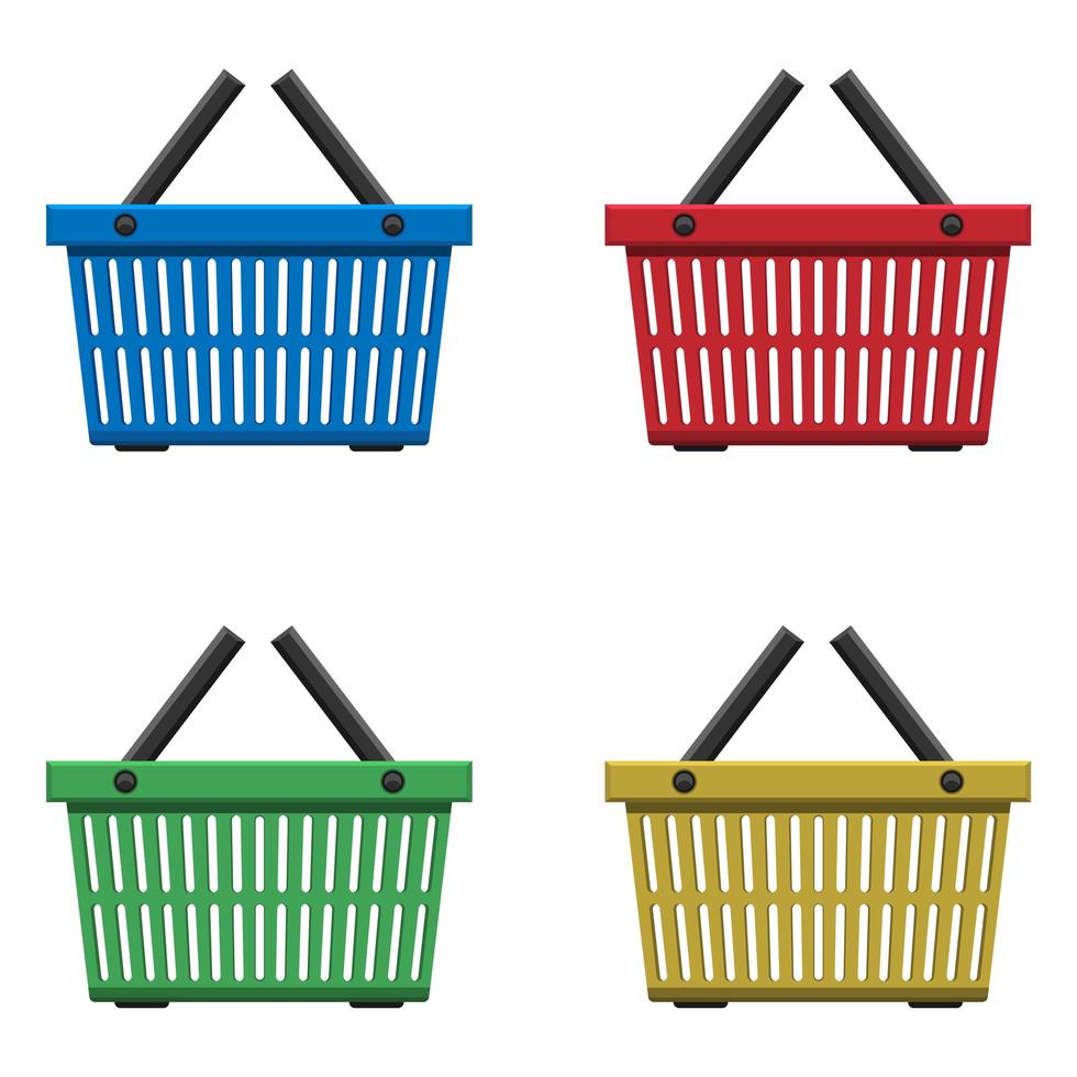 Supermarket basket vector design illustration isolated on white
