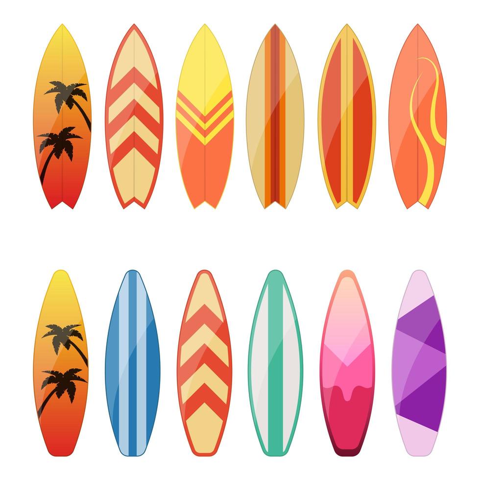 Surfboard vector design illustration isolated on white background