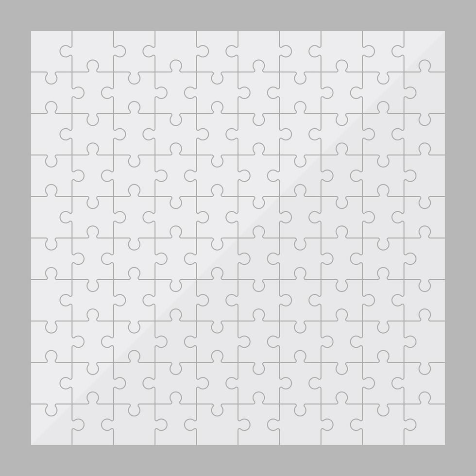 Puzzle pieces vector design illustration isolated on grey background