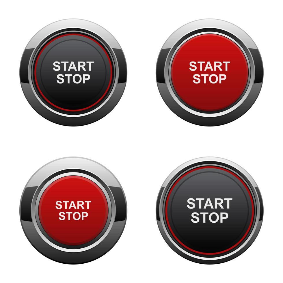 Start engine button vector design illustration isolated on white background