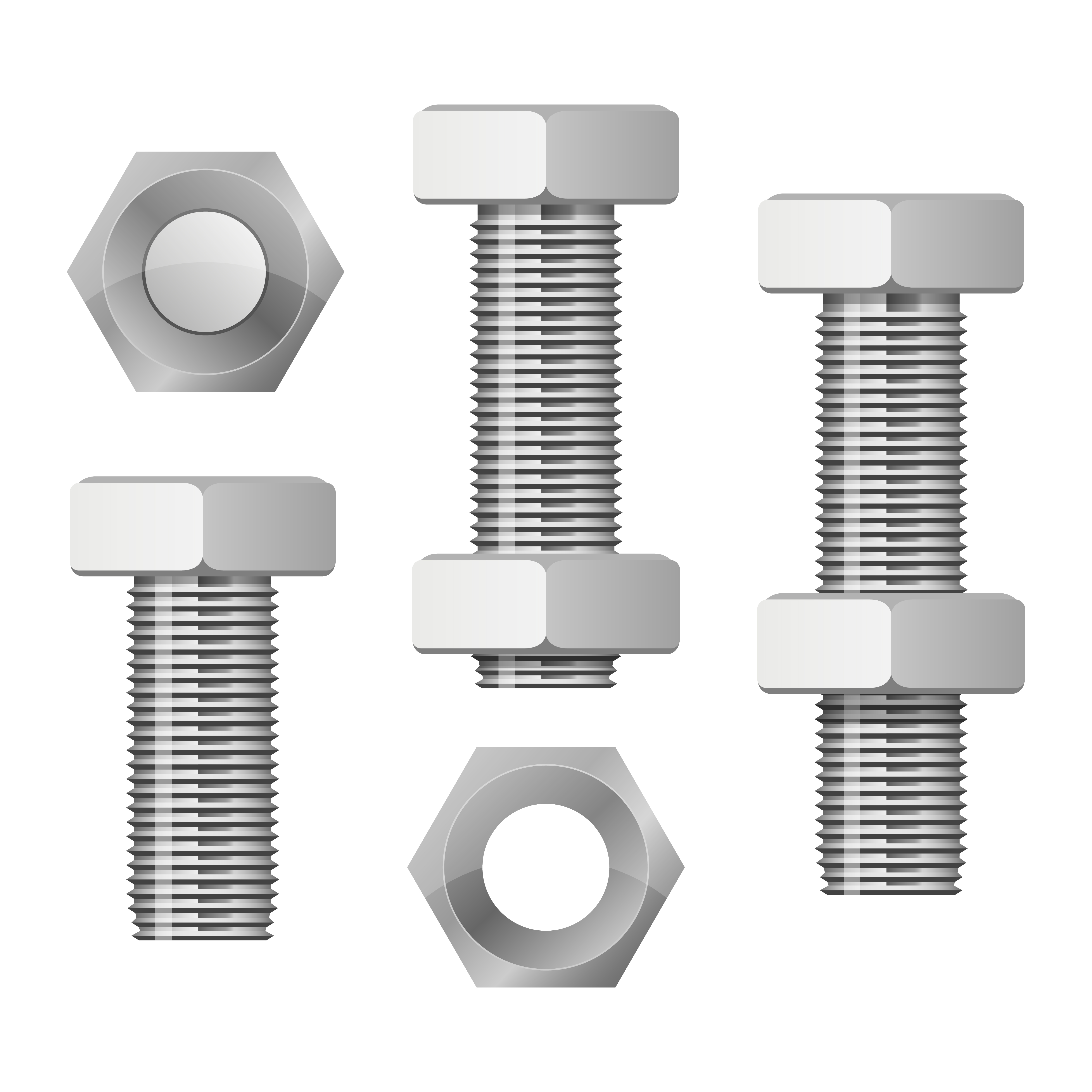Hex bolt vector design illustration isolated on white background
